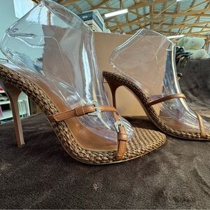 GedebeTan Women's Ragia & Leather Heels size 41/10 NWT